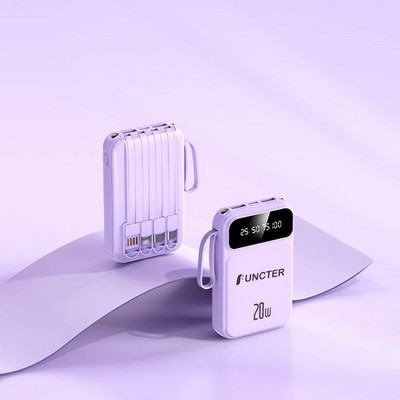 5000 mAh 4 Cables Power Bank 22 W Fast Charging Power Bank W/ Hanging Rope
