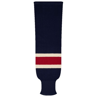 New York Pro Series Navy Blue Sock w/White & Red Stripes