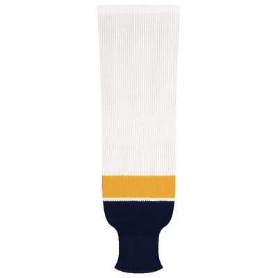 Nashville Pro Series White & Blue Socks w/Gold Stripe