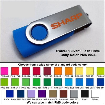 Swivel Flash Drive - 4 GB Memory - Body PMS 2935