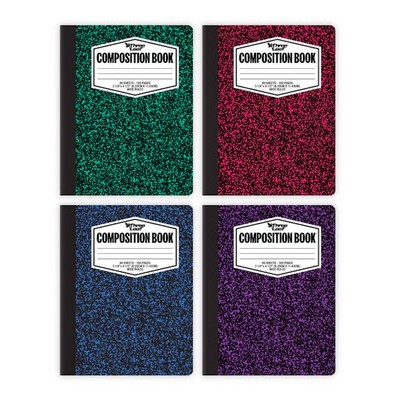 Mini Marbled Composition Books - 2 Pack, 80 Sheets, Wide Ruled (Case o