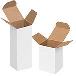 White Reverse Tuck 1 Piece Gift Box (3"x0.875"x3")