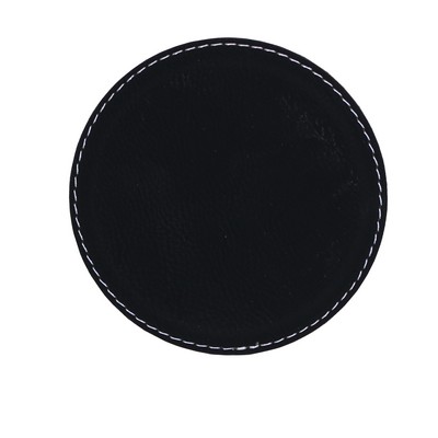 Suave™ Round Coaster w/Lasered Holder (Set of 6)