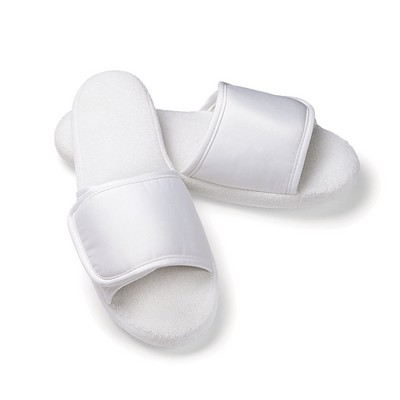 Women's Open Toe Velcro® Microfiber Slipper (Overseas - Embroidered)