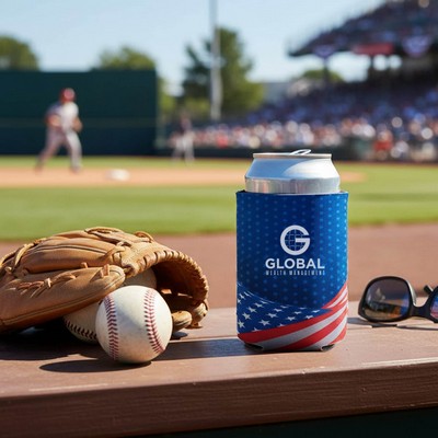 Flag Design Collapsible Can Cooler