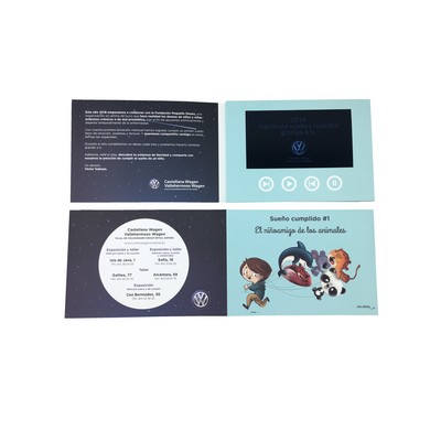 8" IPS A4 Standard Soft Cover Business Video Brochure Card