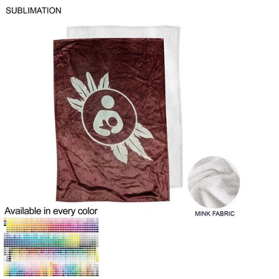 Plush and Cozy Mink Flannel Fleece Baby Blanket, Sublimated Edge to Edge 1 Side (30"x40")