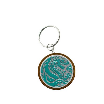 Customized Solid Iron Keychain with Single Side Epoxy