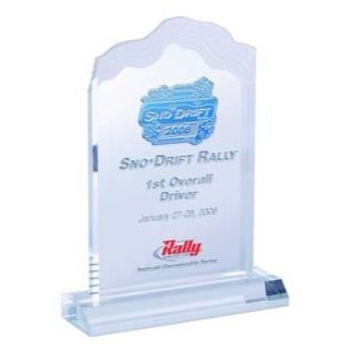 7" White Cap Edge Acrylic Award
