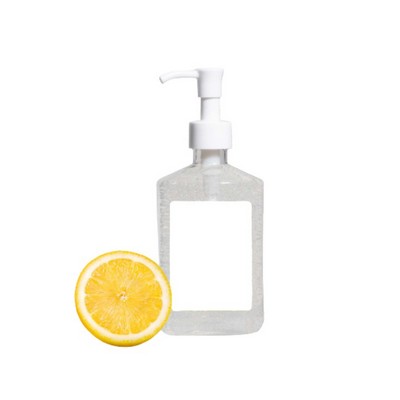 8 Oz. Lemon Scent Hand Sanitizer Gel W/ Pump - Blank