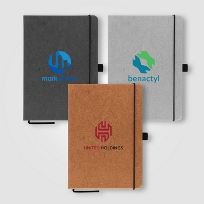 Carson 5.8" x 8.3" Recycled PU Leather Notebook - Full-Color Inkjet