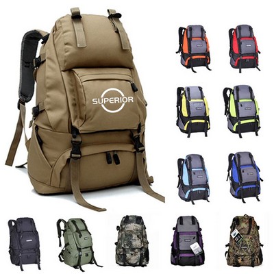 Durable Ripstop Water Resistant Polyester Hiking Backpack