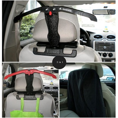 Folding Vehicle Chair Back Hanger Hook With Safety Handrail
