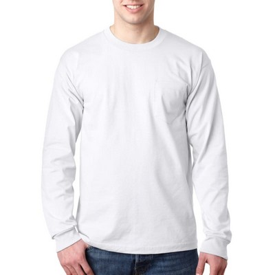 Bayside Adult 61 Oz, 100% Cotton Long Sleeve Pocket T-Shirt