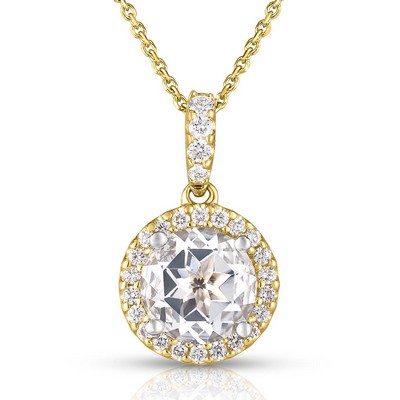 Jilco Inc. White Topaz & Diamond Necklace