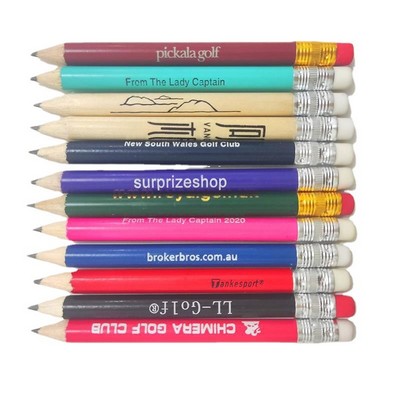Custom Imprinted Round Golf Pencils w/Erasers