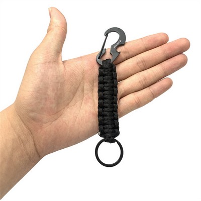 4" 1 Multifunctional Camping Survival Paracord Keychain W/ Opener, Carabiner