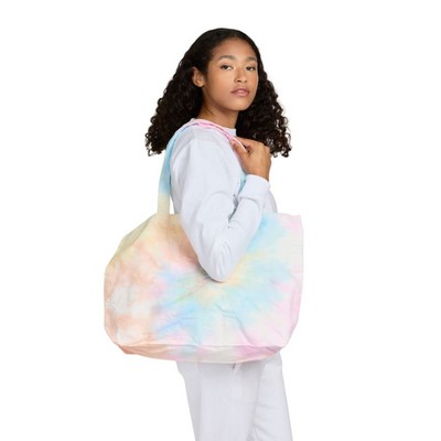 US Blanks Unisex Swirl Tie-Dye Large Canvas Shopper