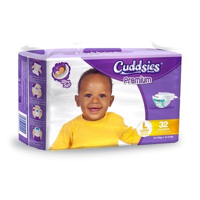 Premium Ultra Soft Diapers - Large, 22-31 Lbs. (Case of 1)