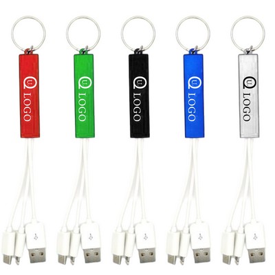 5.71" 3" 1 Charging Cable Keychain