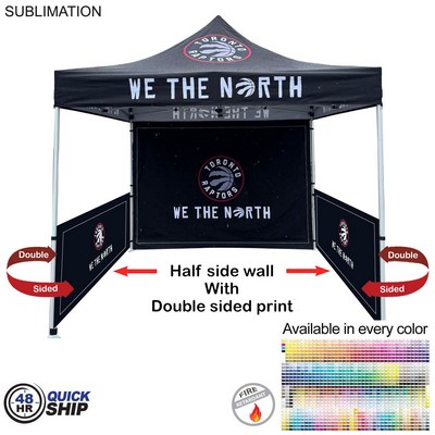 48 Hr Quick Ship - Half Side Wall for 10'x10' Tent Kit, Sublimated, Double Sided Print