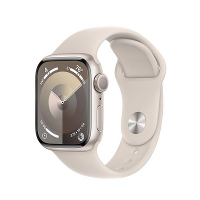 Apple Watch Series 9 Gps 41Mm Starlight Aluminum Case W/ Starlight S/M Sport Band