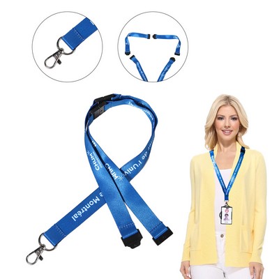 Office Lanyard w/ Lobster Claw & Safety Breakaway