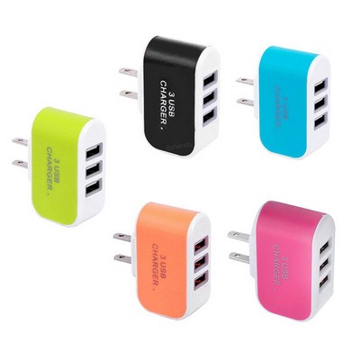3 Port USB Charger for Mobile Phones & Tablets