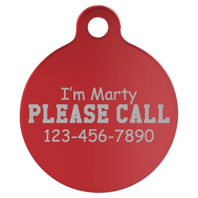 Anodized Aluminum Pet Tag