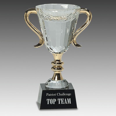 Crystal Cup with Handles and Stem
