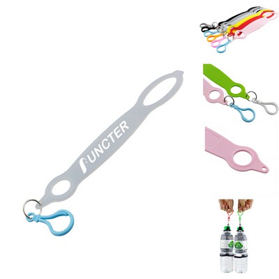 All - Purpose Colors Silicone Water Bottle Strap(With Mountaineering Buckle)