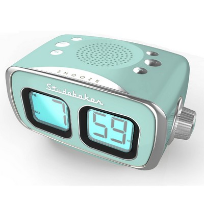 Studebaker Retro Digital Bluetooth Am/Fm Clock Radio - Teal