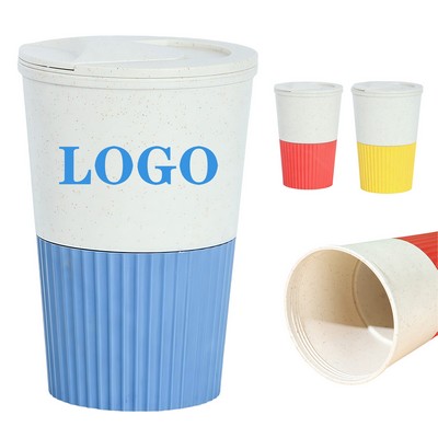 13 Oz Wheat Straw Coffee Cup with Lid