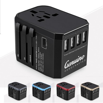 Universal All-in-One Multi-Function Travel Adapter with Smart Fast Charging