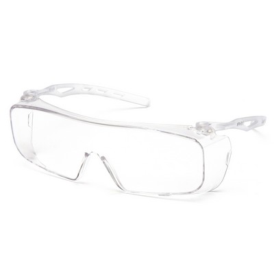 Cappture Safety Glasses, Matching Clear Frame and Max Anti-Fog Lens