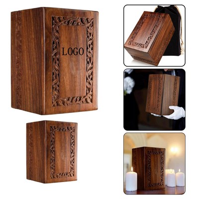 Wooden Pet Ashes Memorial Box