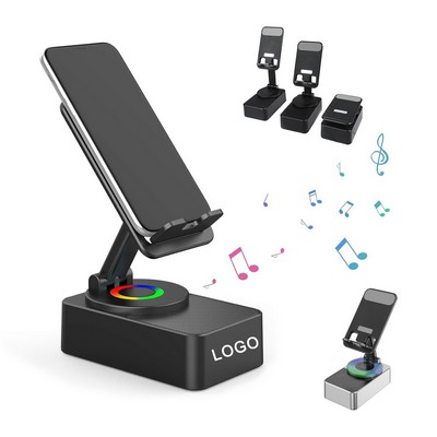 Cell Phone Stand with Wireless Bluetooth Speaker and Portable Charger