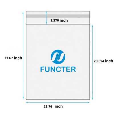 15.76 x 21.67" OPP Self Sealing Cellophane Bags