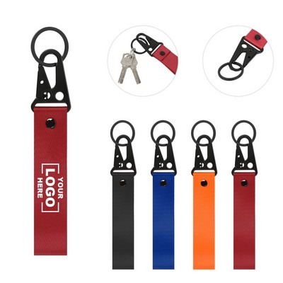 1" Nylon Wrist Motorcycle Keychain wth Buckle