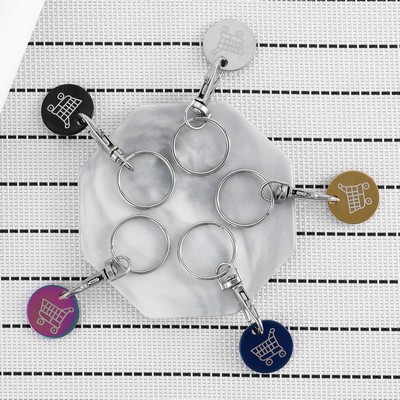 Metal Shopping Cart Trolley Tokens Keychain