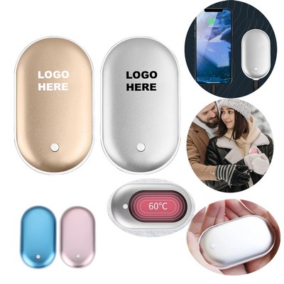 Custom Heated Rechargeable Device 2" 1 Electric Portable Pocket Hand Warmer with Power Bank