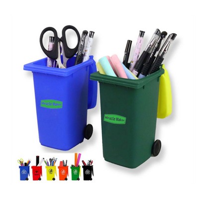Mini Garbage Can Pen Holder