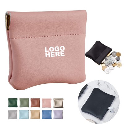 Promotional Giveaway Pouch Travel Mini Wallet PU Leather Coin Purse