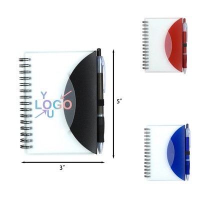 Sleek Spiral Notepad with Coordinated Pen