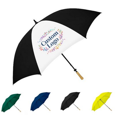 54" Auto Open Umbrella with Wooden Handle