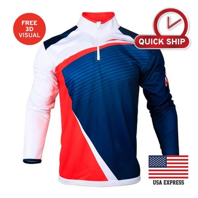 120GSM Milk Silk 1/4 Zipper Jacket (Full Dye Sublimation)