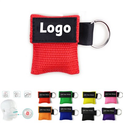 CPR First Aid Face Mask Shield Keychain