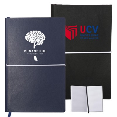 Softcover Notebook w/ Custom Imprint & Elastic Closing Band