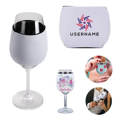 Neoprene Insulated Wine Glass Cooler Sleeve
