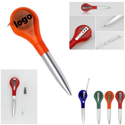 Retractable Steel Tape Measure Ballpoint Pen
